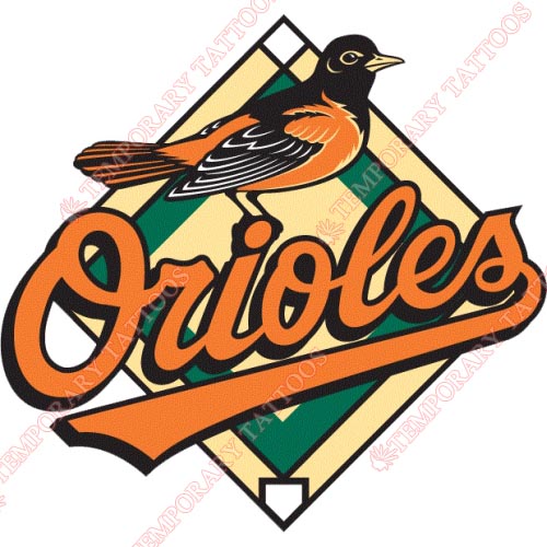 Baltimore Orioles Customize Temporary Tattoos Stickers NO.1443